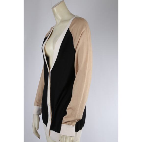 St. John Colorblock Wool Blend Button Down Cardigan Sweater Size S Classic - Picture 14 of 15